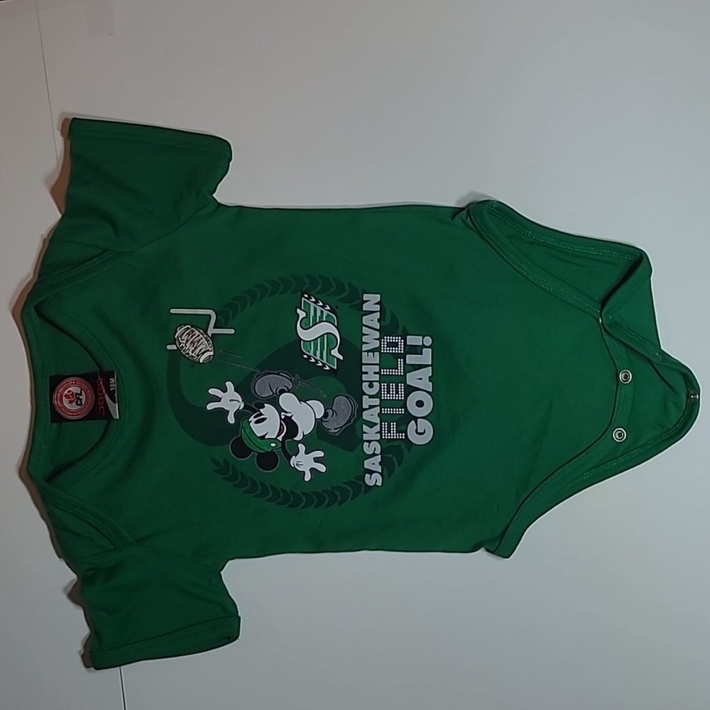 Saskatchewan roughriders field goal tshirt onesie 18 months